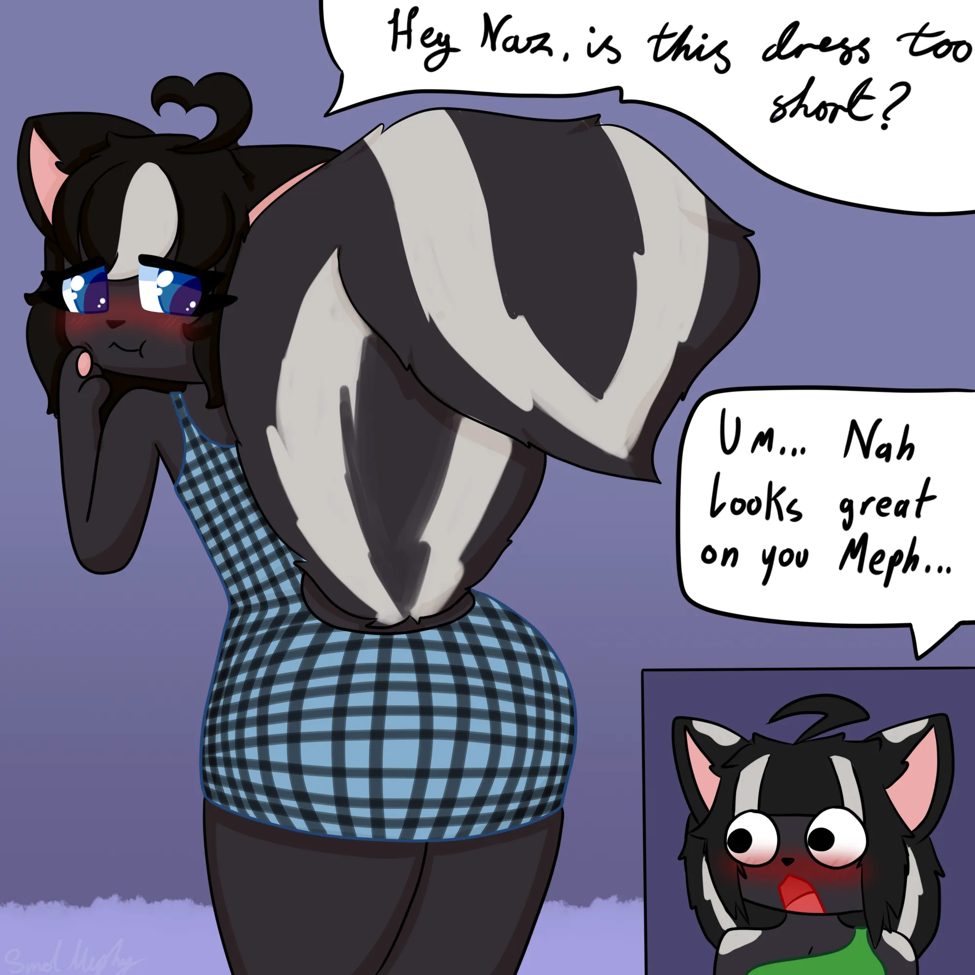 is this dress too short? I think it fits :p (smolmephy / NSFWmeph)