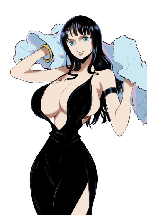 Nico Robin with her huge tits (by yunsmrr)