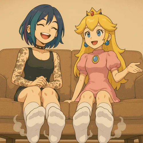 Not saving peach - serving her [socks]