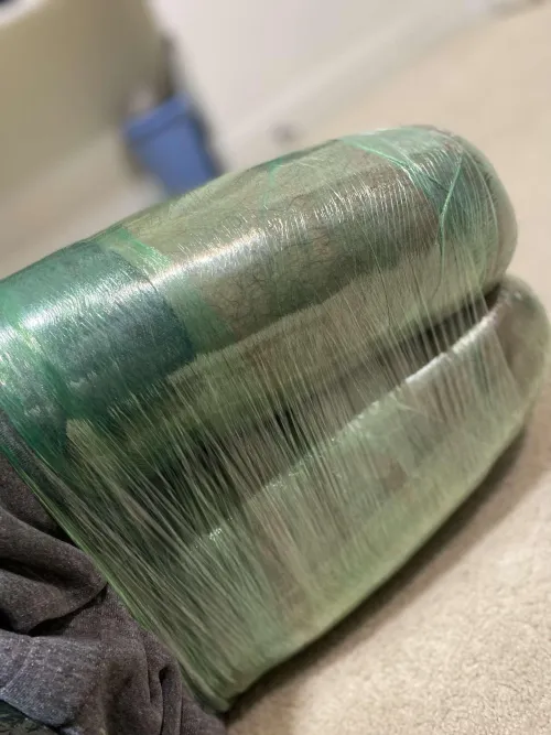 Selfbondage- More wrap practice.