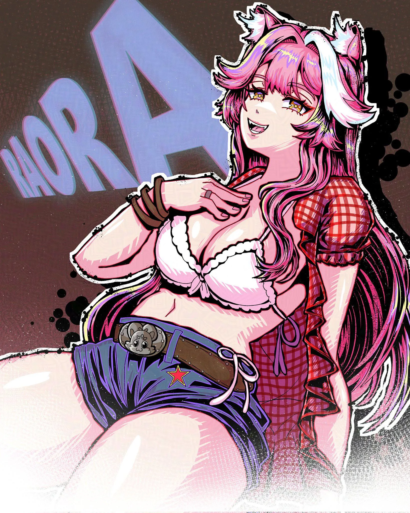 😺Beeg cat Waterbomb drawing! 💦 [Hololive]