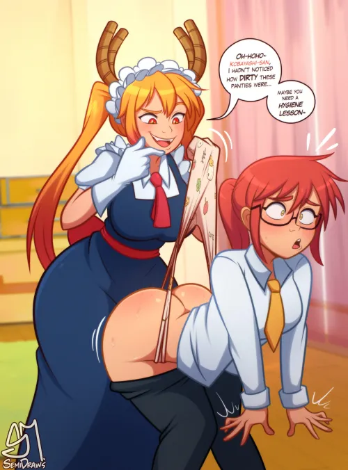 Kobayashi & Tohru (SemiDraws)