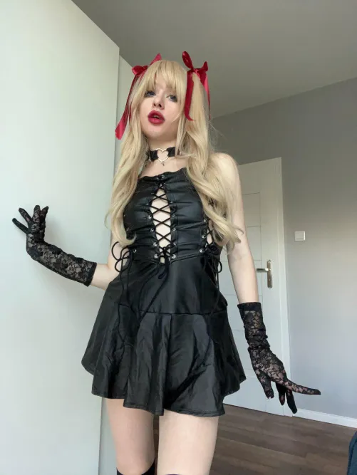 Let the gentle touch of my gloves make you hard