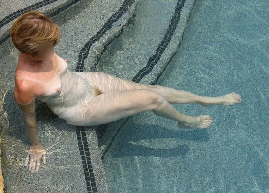 Man it’s hot outside.   Cooling off in the pool