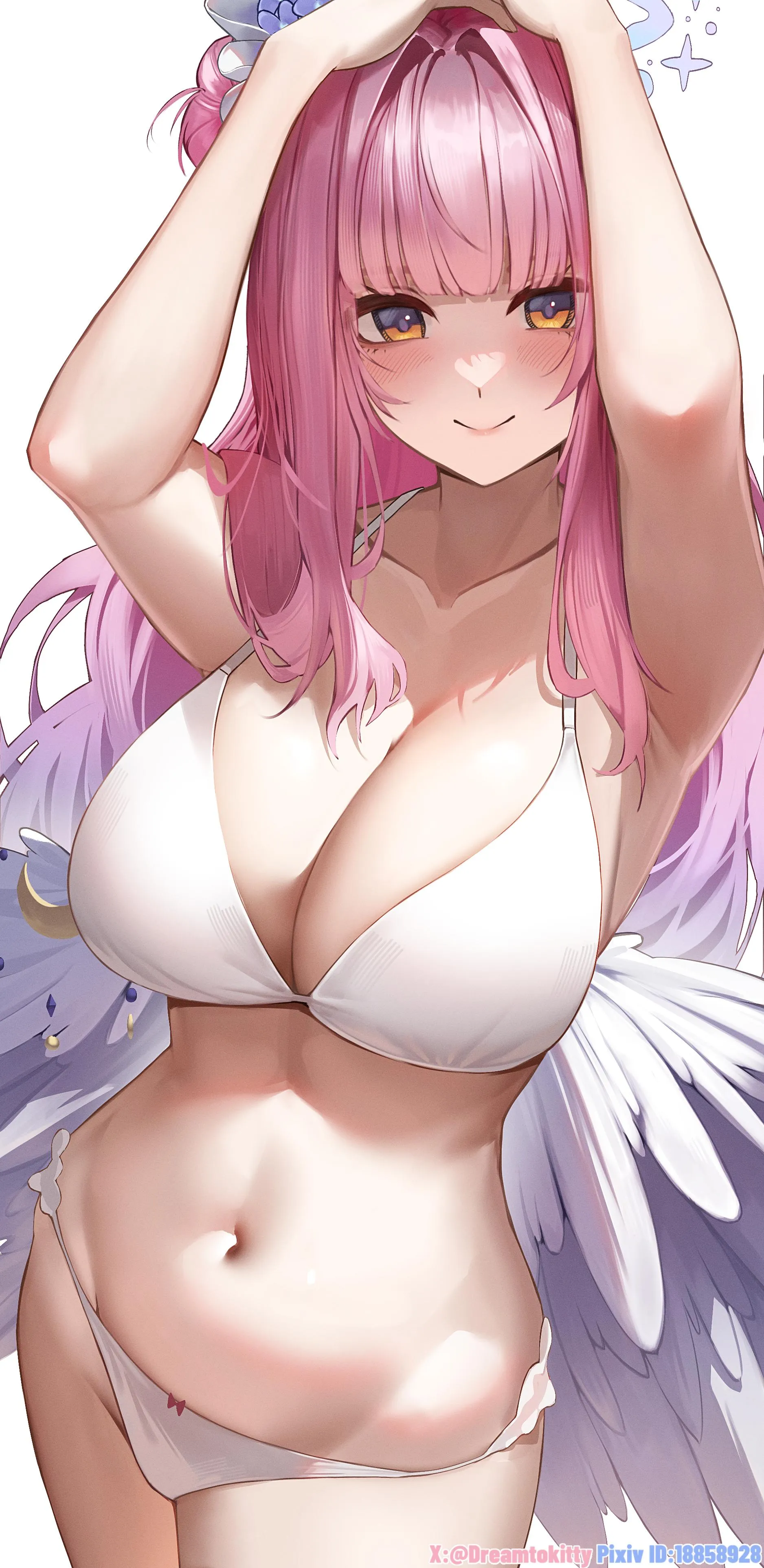 Mika in white bikini (夢見小貓) [Blue Archive]