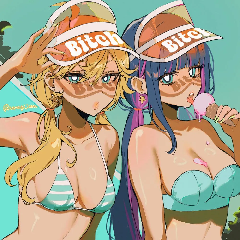 (Panty and Stocking) are both such teases