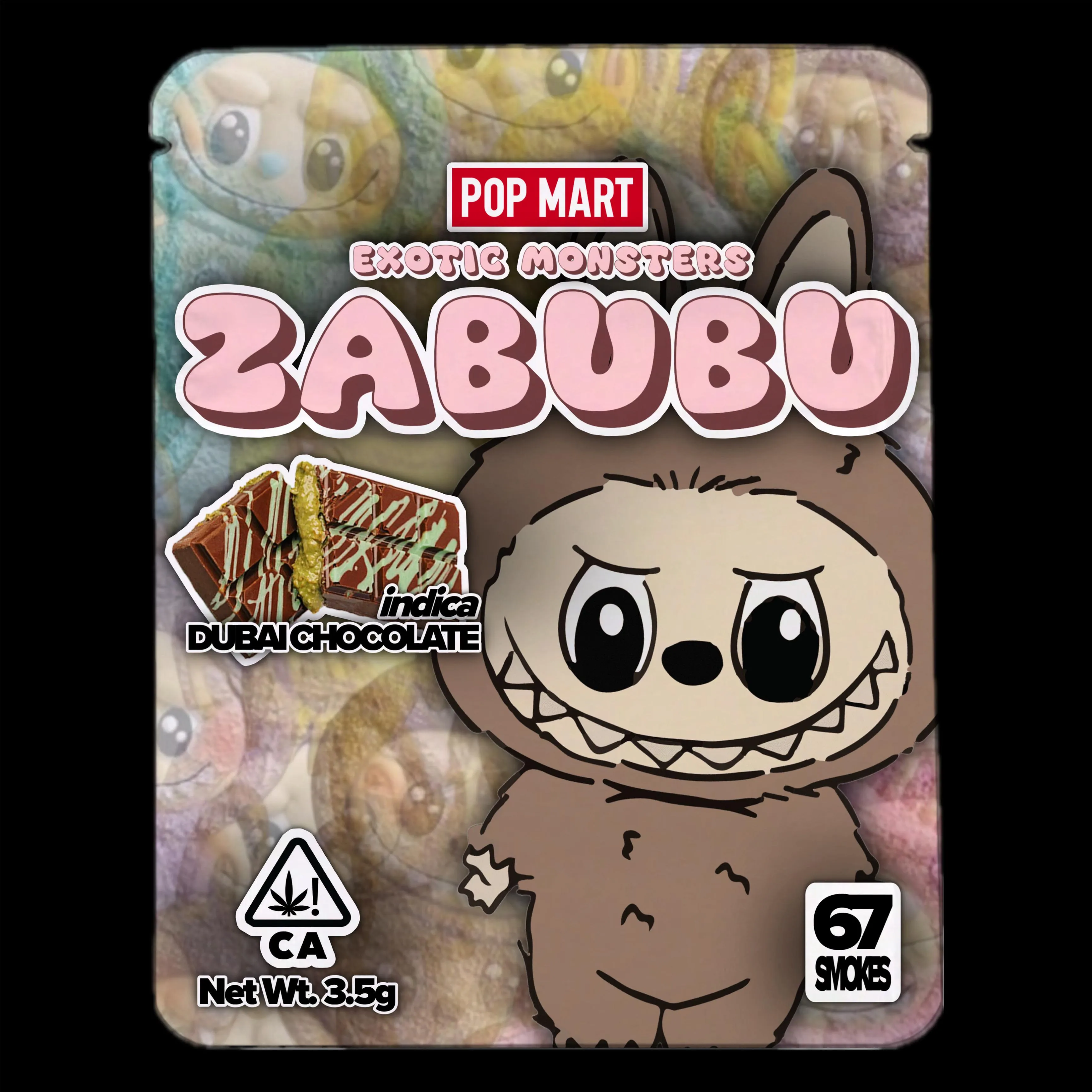 Real or fake 67 Dubai chocolate labubu 3.5g