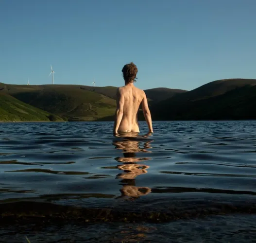 Selfie before a long swim
