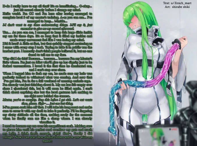 She finished her intense anal training, and now shows the evidence [Dirty Talk] [Anal] [Massive dildo] [Mind break] [Female POV] [Video recording] | Art: shirabe shiki