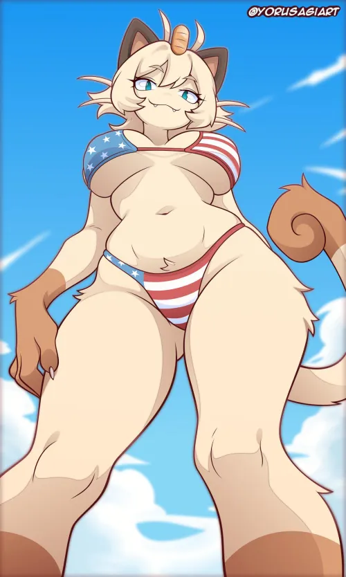 4th of July Meowth [F] (YorusagiArt)