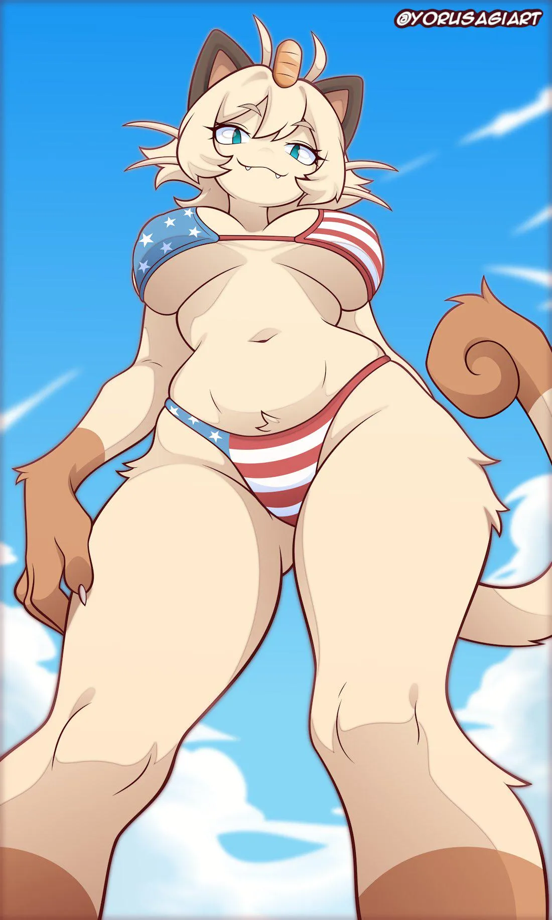 4th of July Meowth [F] (YorusagiArt)