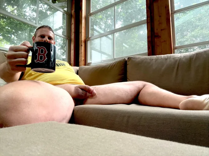 Enjoying a peaceful morning.