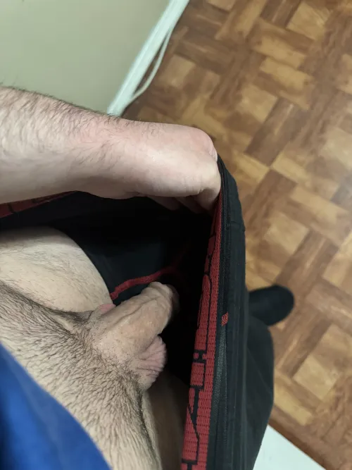 We pass each other in the shower & you get a glimpse. Dm what you’d think