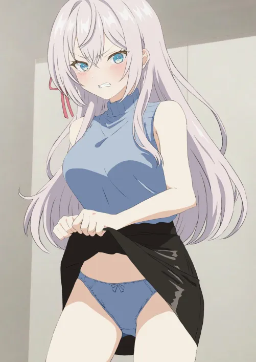 Alya Disgusted Skirt Lift [RoshiDere]