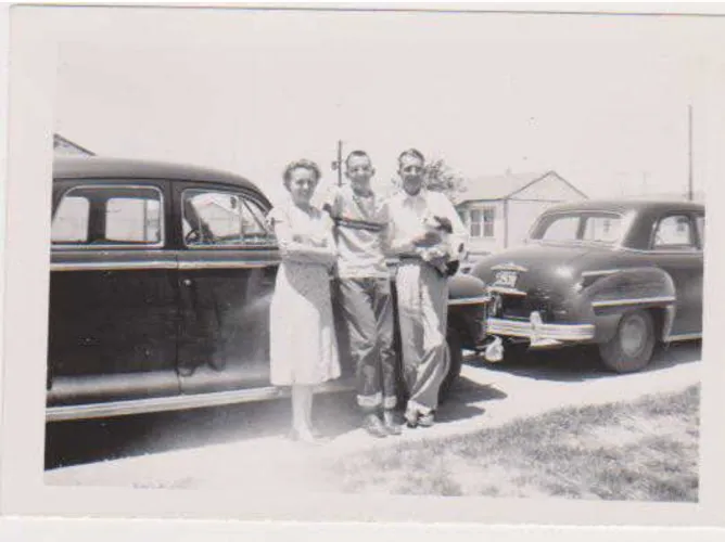 Bob and his parents, (Robert Sr and Jean), early 1940s.