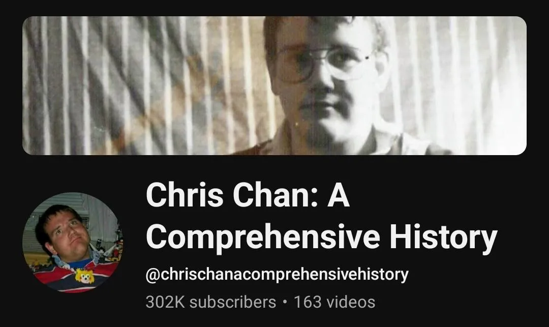 Geno changed the channel name to Chris Chan: A Comprehensive History