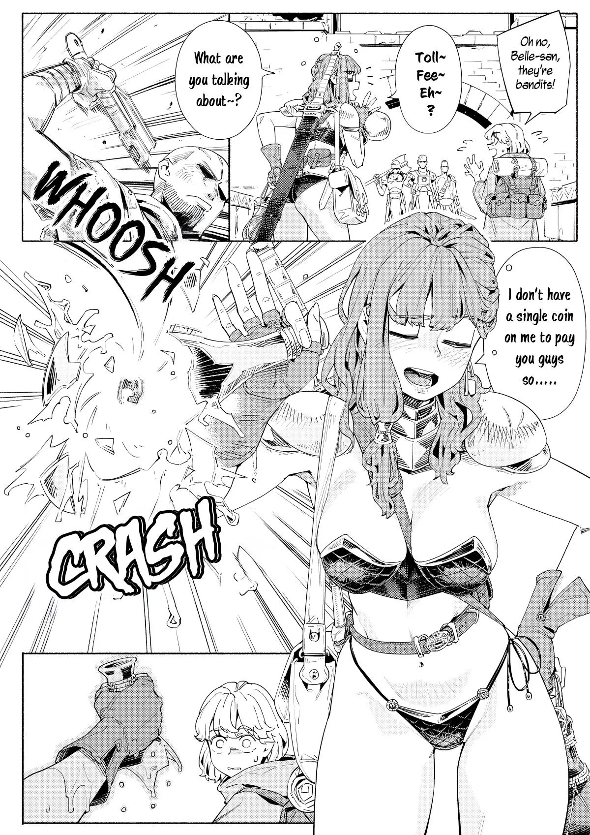 Those bandits are about to get their butts kick now [Drunk Lady Warrior Belle #5]