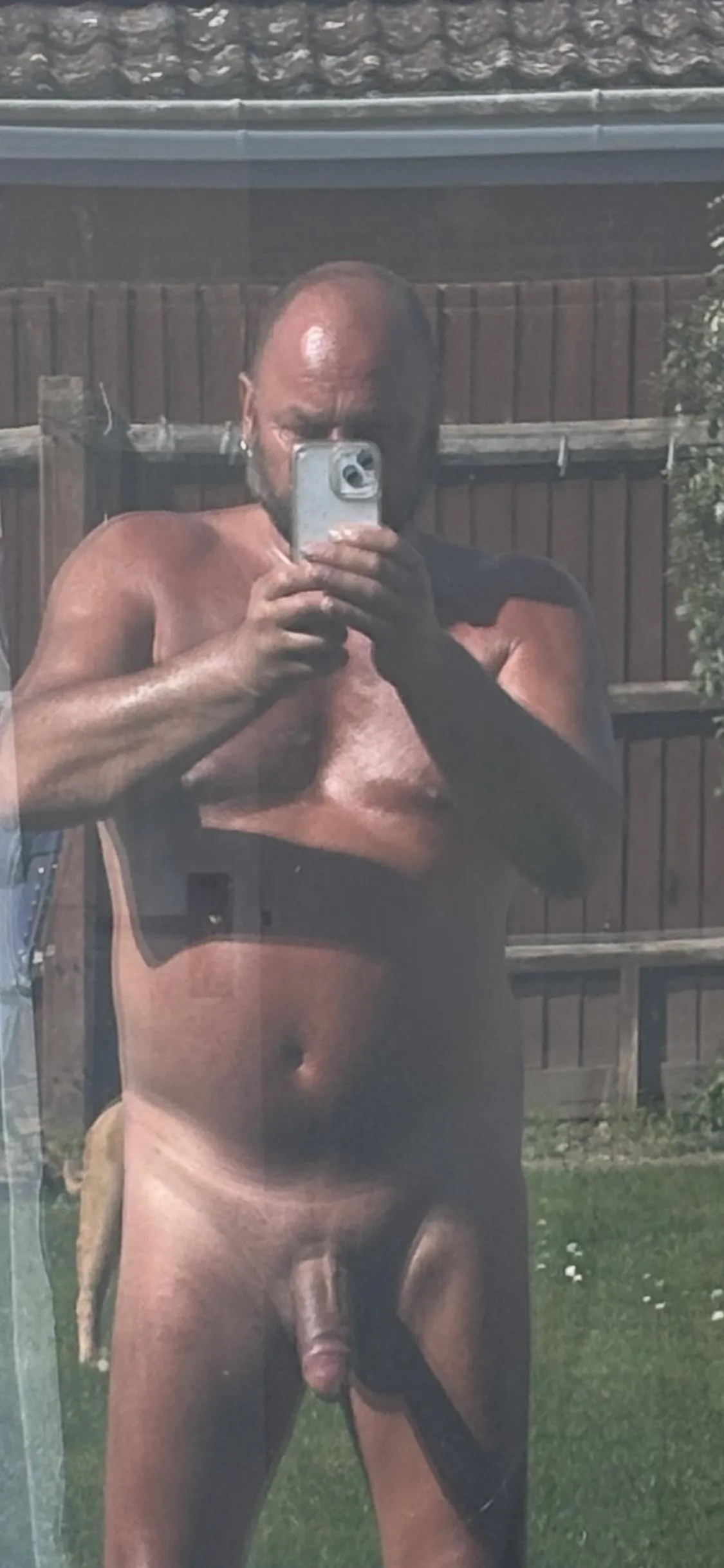 Topping up my tan on my 59 year old body