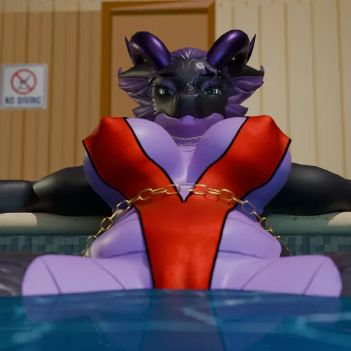 You're swimming in the resort pool and I hit you with this look. WYD? [F] (Volgon)