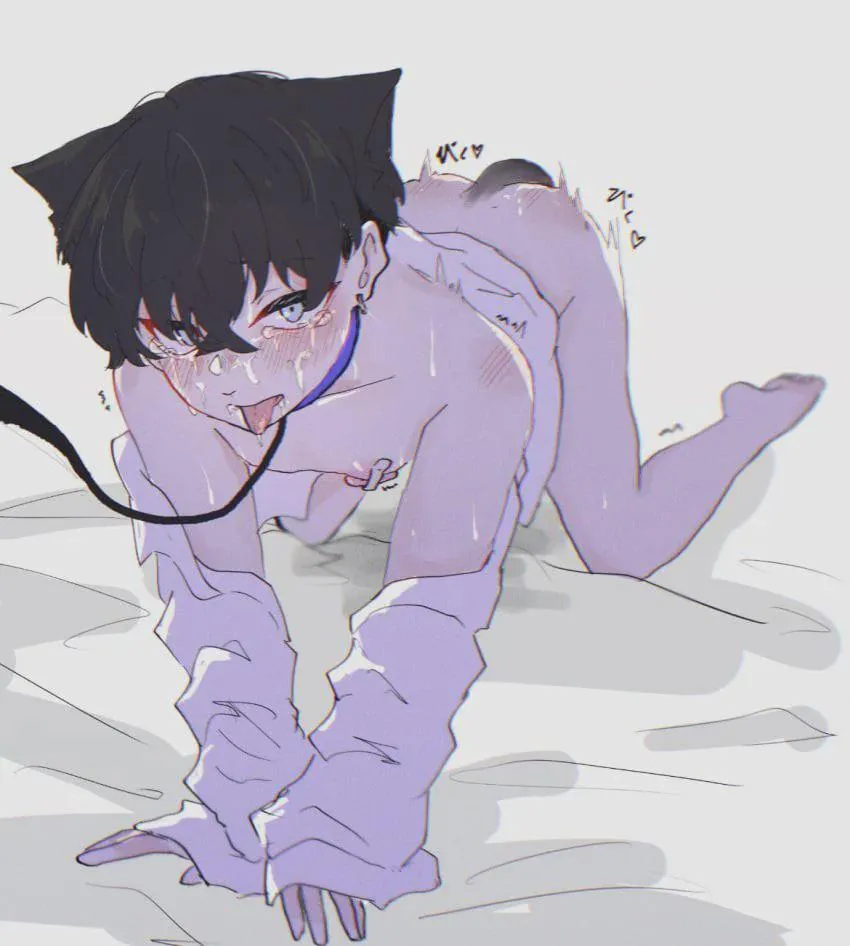 On all fours because that's where I belong, with my ass up because that's how I am useful~