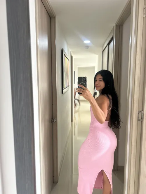 Pink dress cuz I'm pinkish