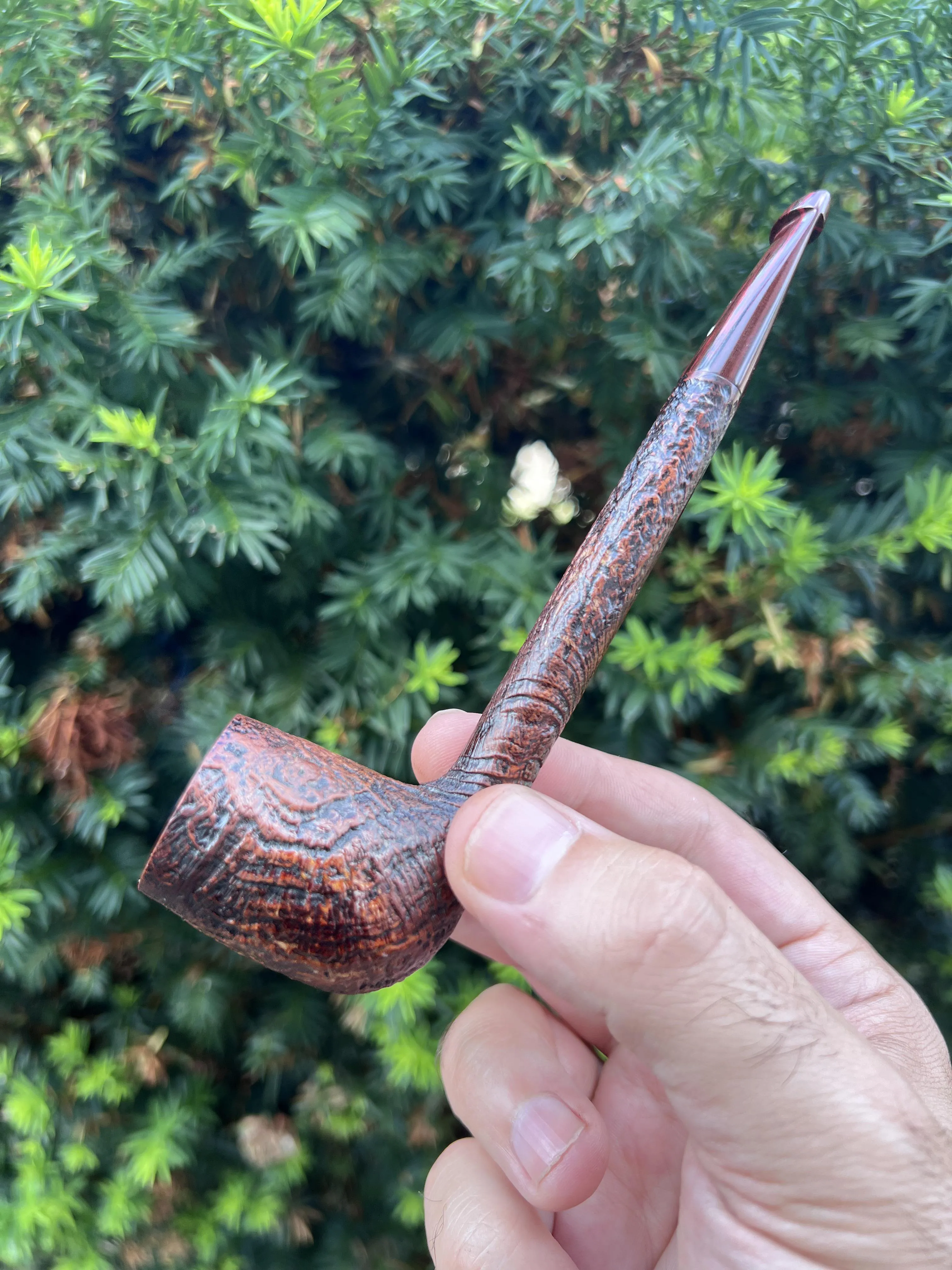 SG Navy Flake in a Dunhill Cumberland Canadian