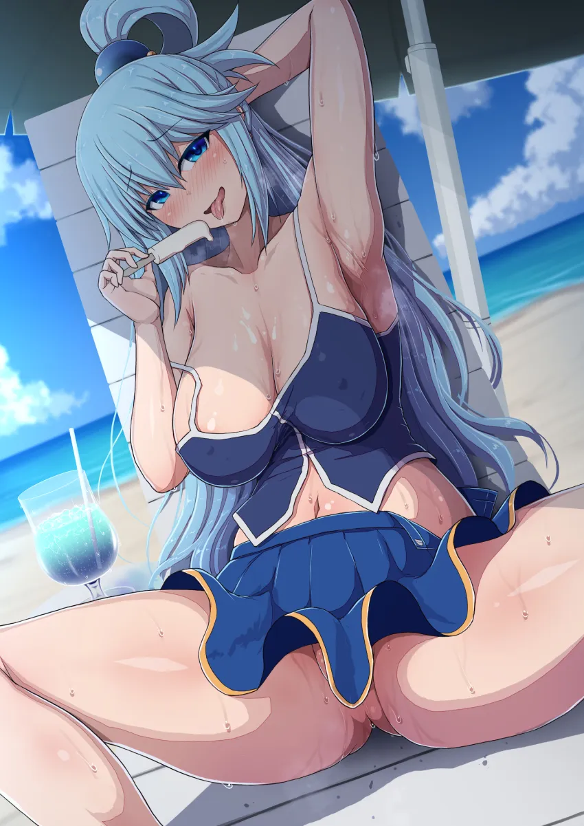 Aqua looking tasty at the beach (ponponmaru)