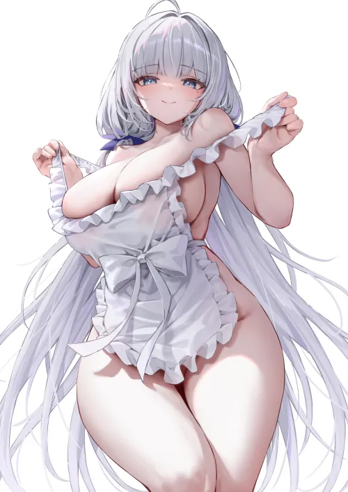 Naked apron illustrious [Azur Lane]