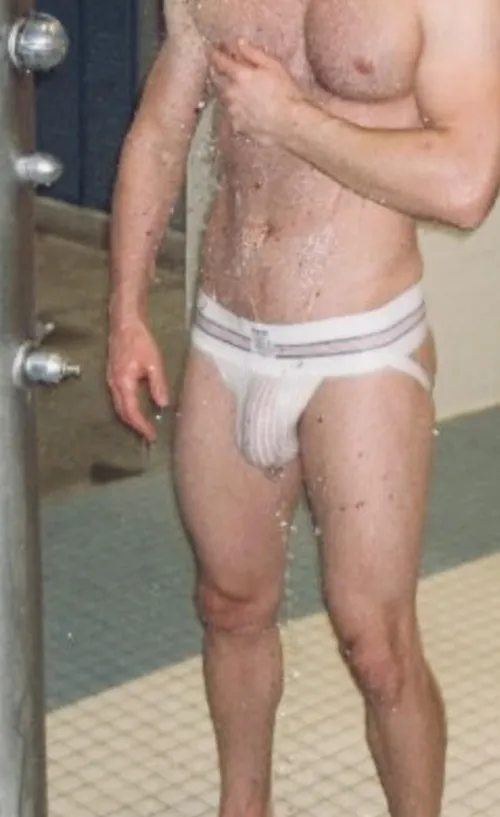 Showering in your jock is sexier than taking it off.
