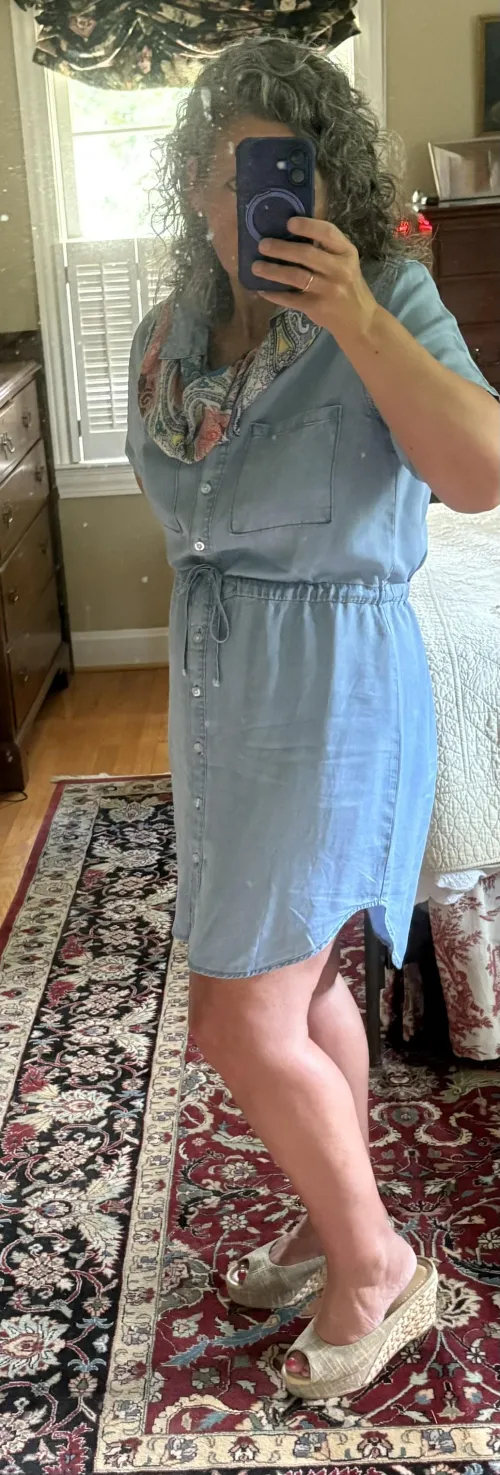 This might be too vanilla. My legs look good in these wedges. 1972 vintage