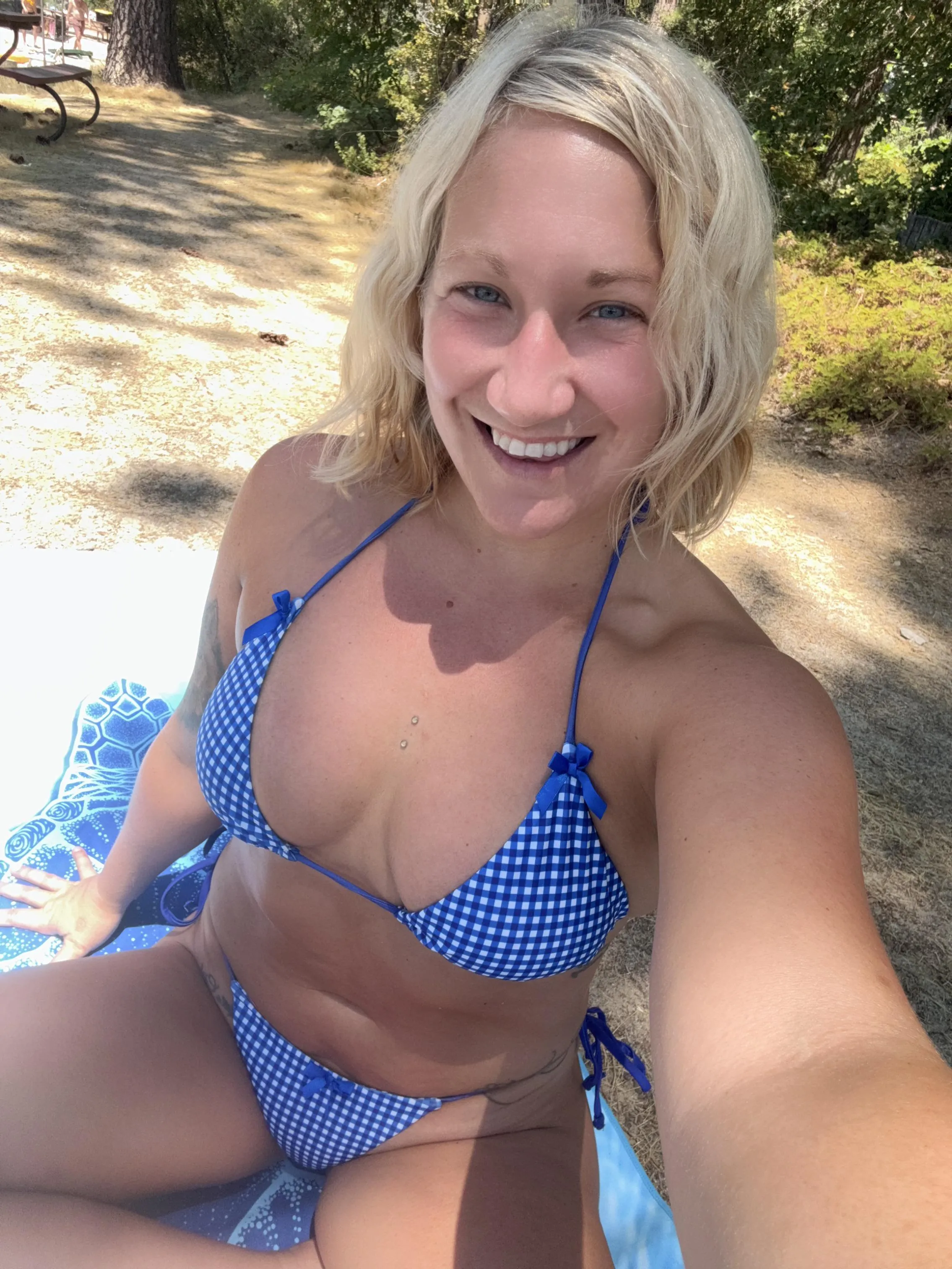 I feel like a summer picnic when I wear this suit