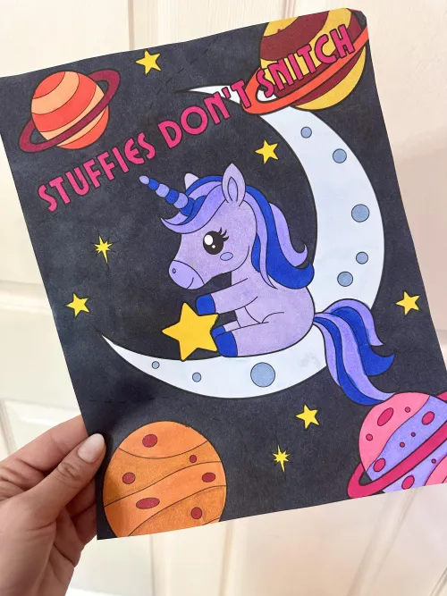 Coloring, cuddles, and criminal activity. It’s a vibe 💅