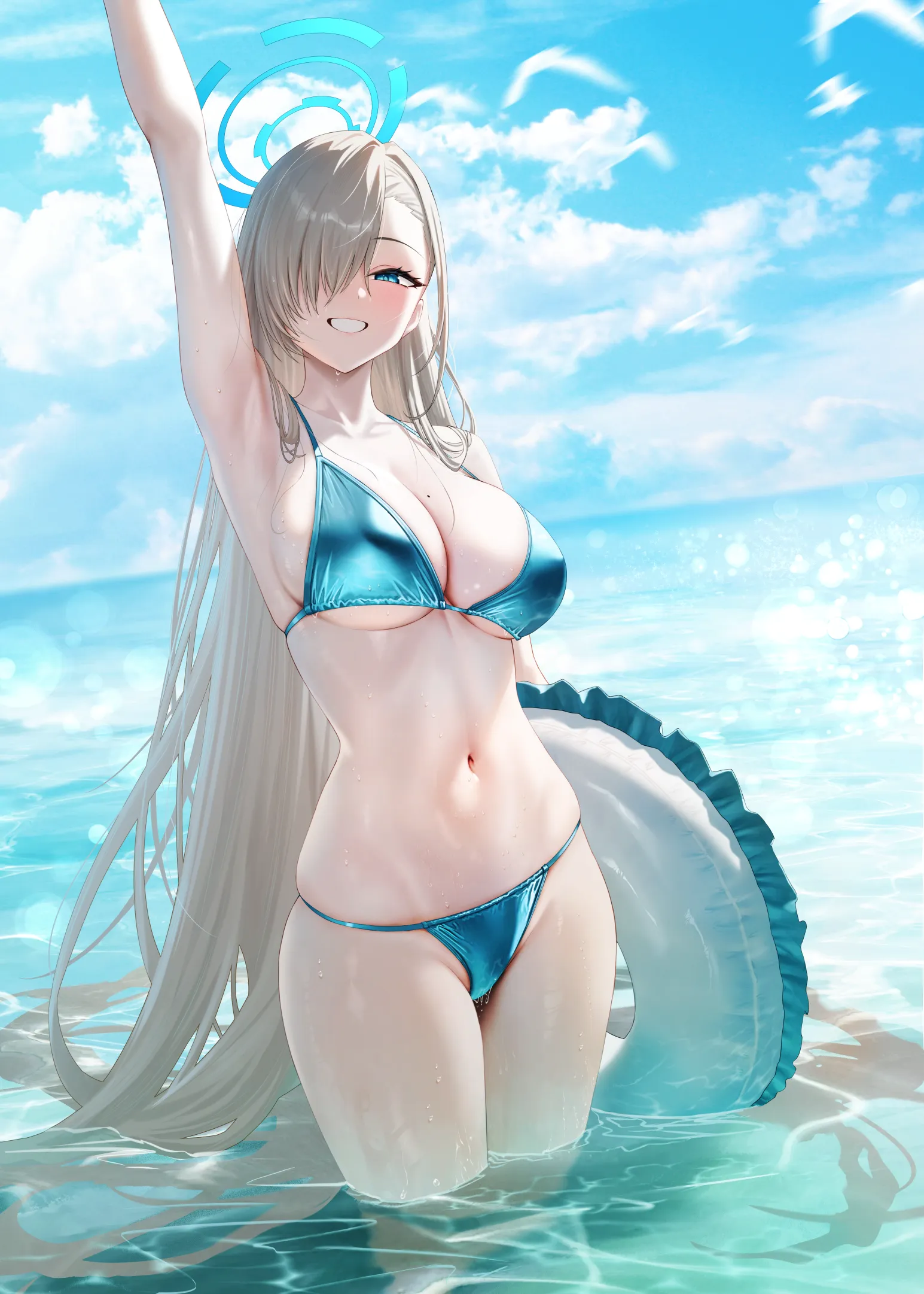 Asuna in the ocean (SOLar_bim) [Blue Archive]