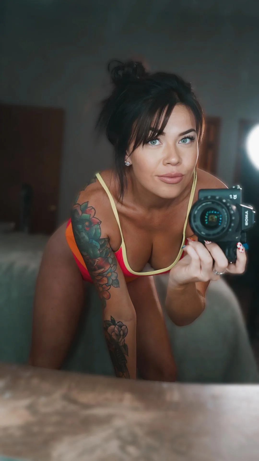 Feeling tall bent over