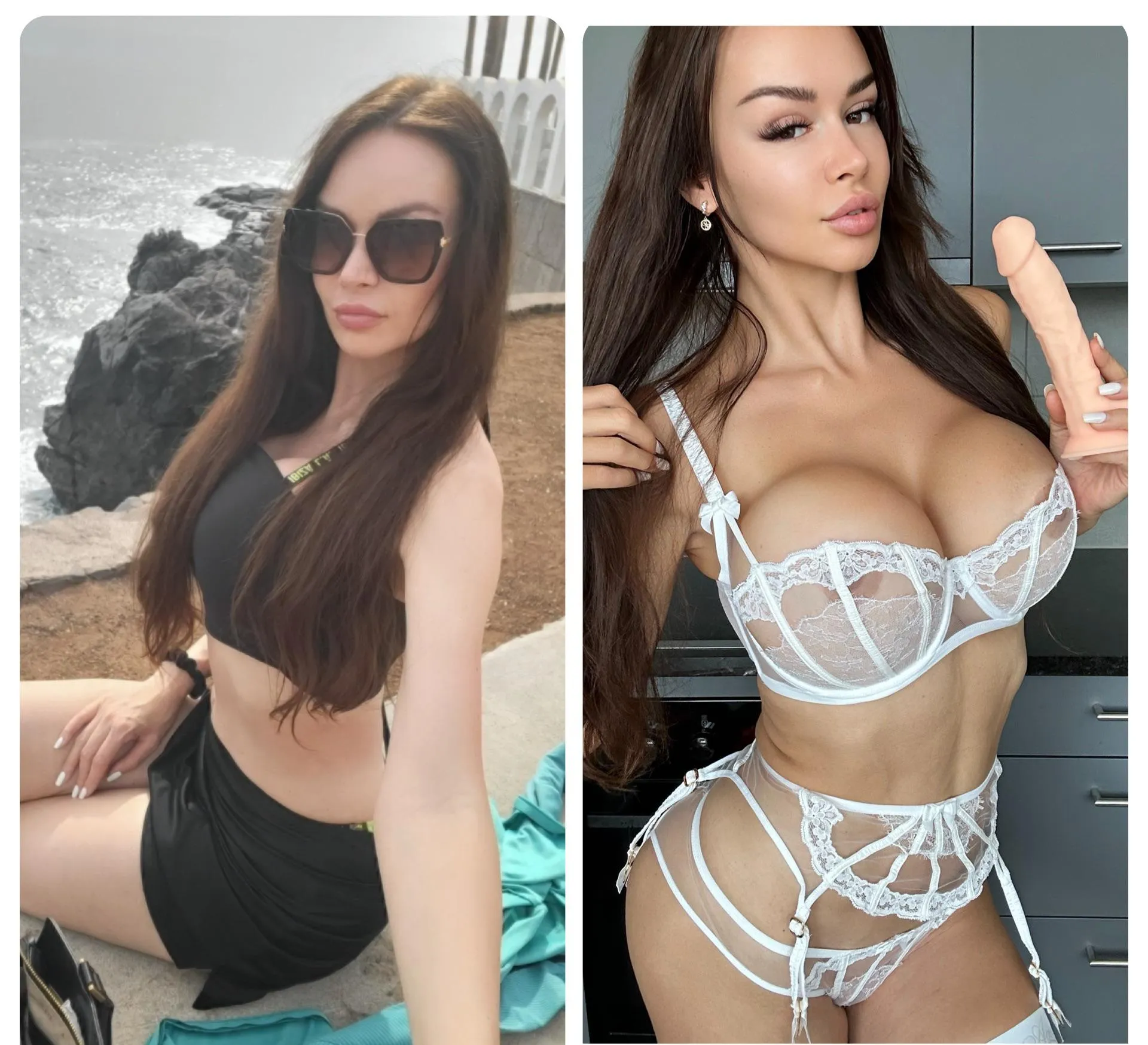 From average to bimbo. Brains? No thanks, I brought boobs