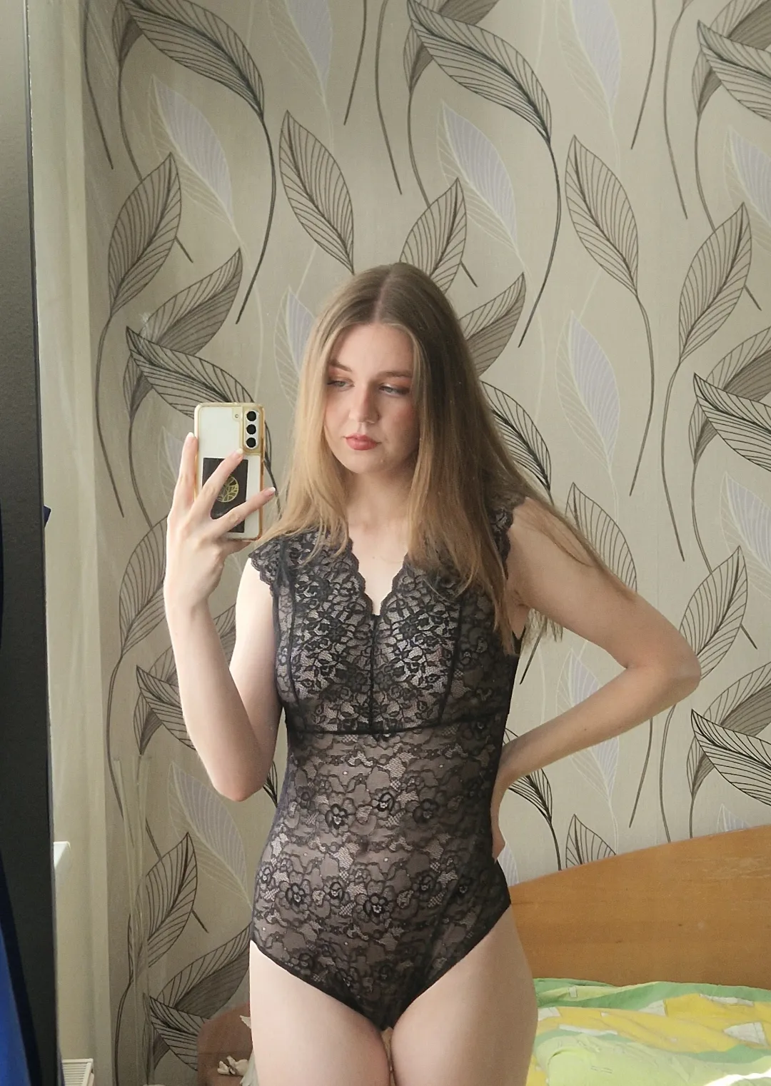 Stolen lingerie from my mom to feel like a mommy