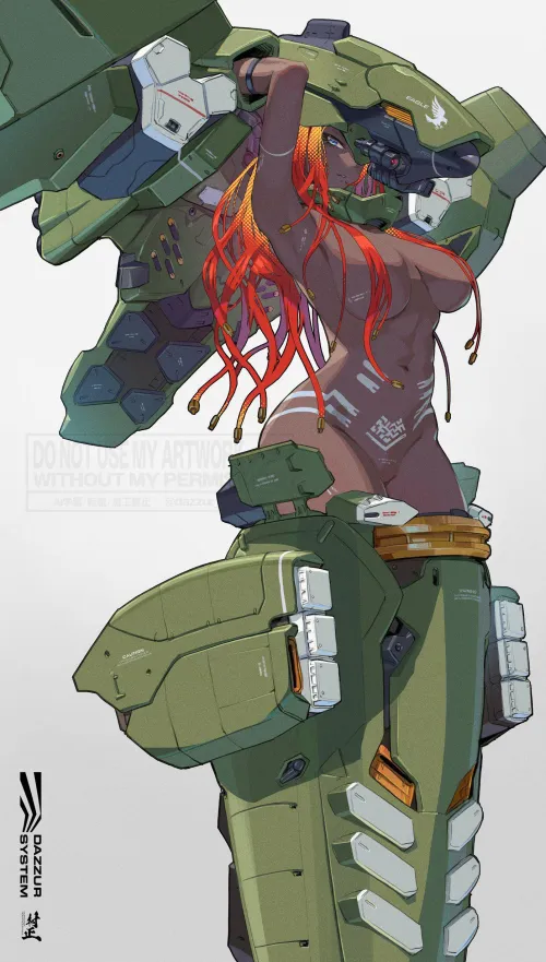 A pretty girl with a few modifications