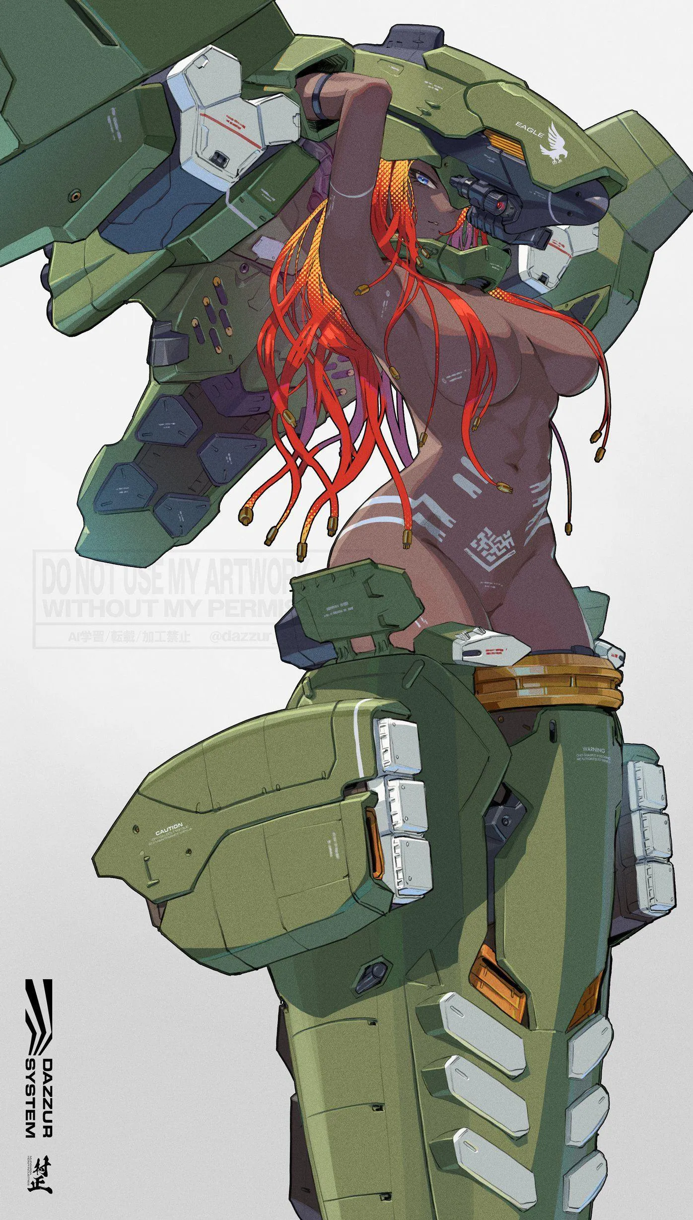 A pretty girl with a few modifications