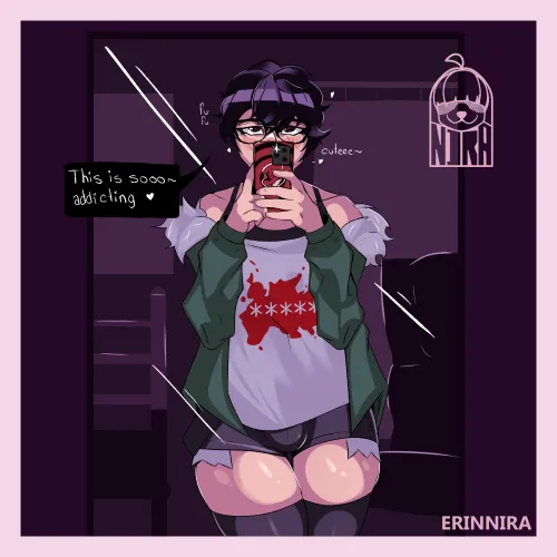 Trying on Futaba's clothes (ERINNIRA)