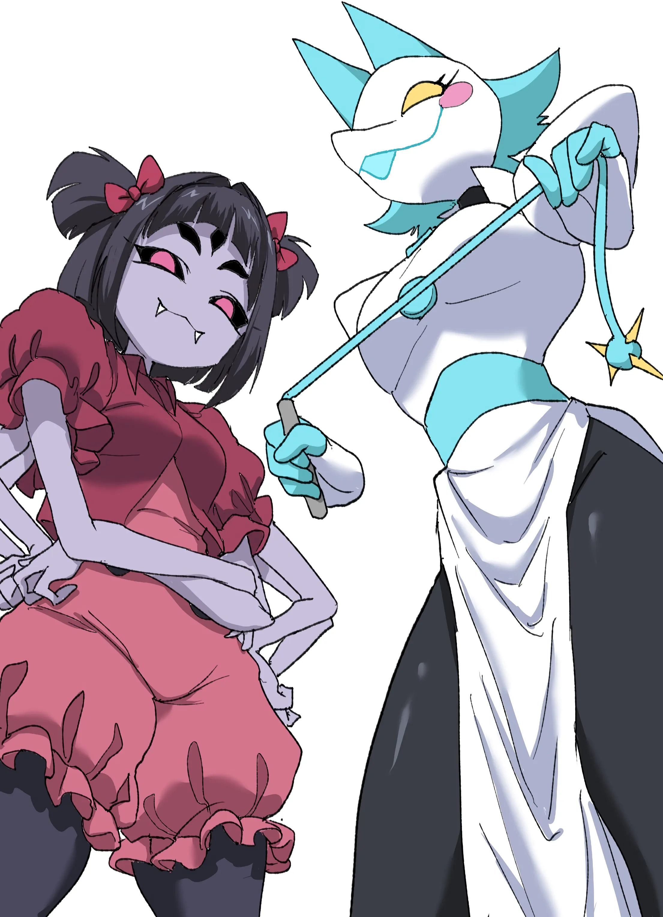 Muffet and Tasque Manager Looking Down On You (danasu) [Undertale]