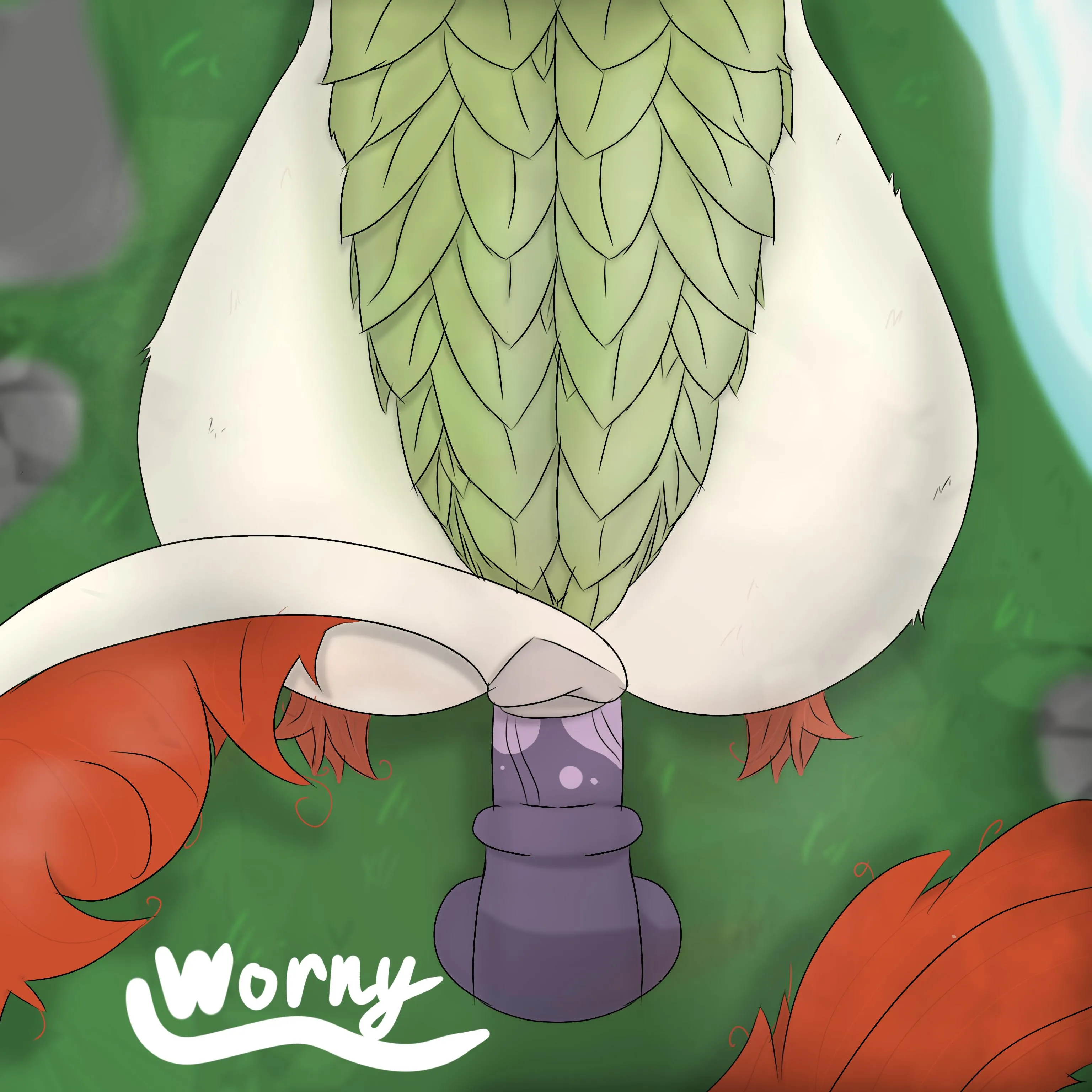 An awesome view of Autumn's gorgeous back in the wonderful forest 🧡🤎 | Art by me (Worny)