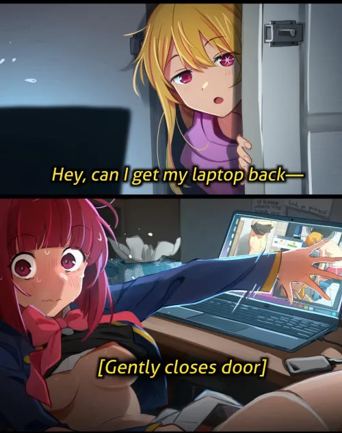 Ruby caught Kana in the middle of something