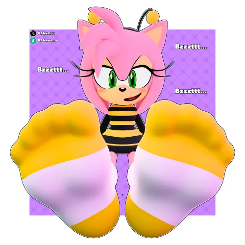 Amy rose in a bee costume