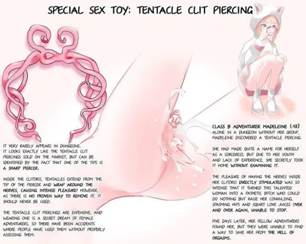 Tentacle clit piercing