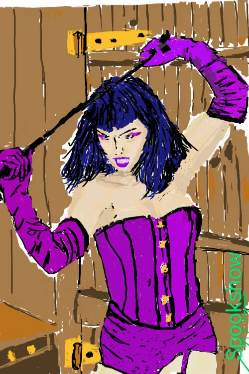 Betty Page in Purple