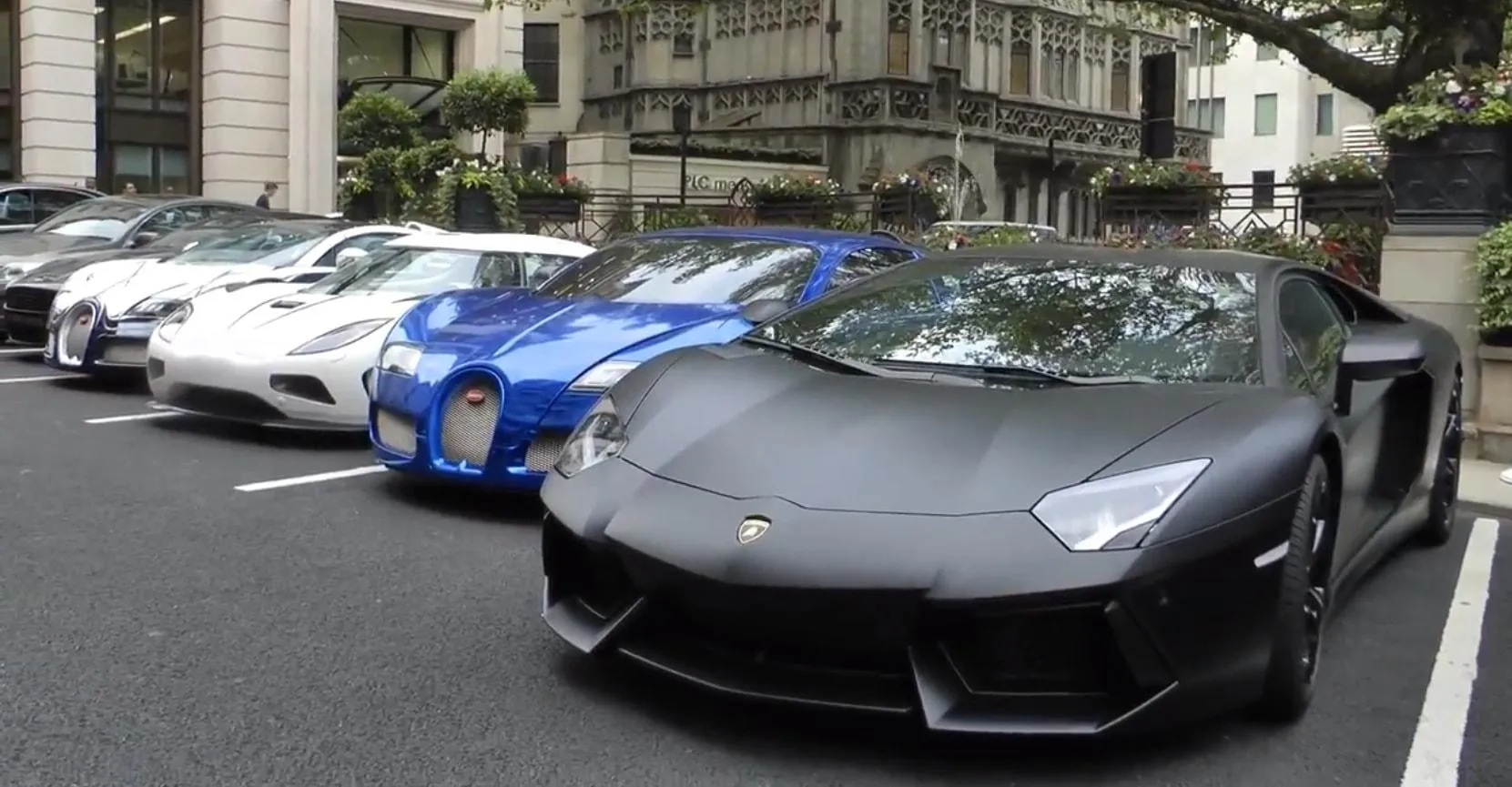 Capcom HQ's parking lot after releasing the swimsuit DLC (2025, colorized)