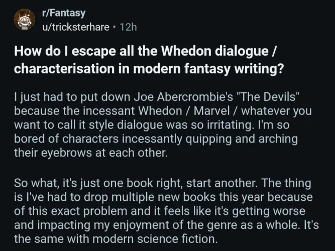 Capeshit is ruining not just cinema, but literature too