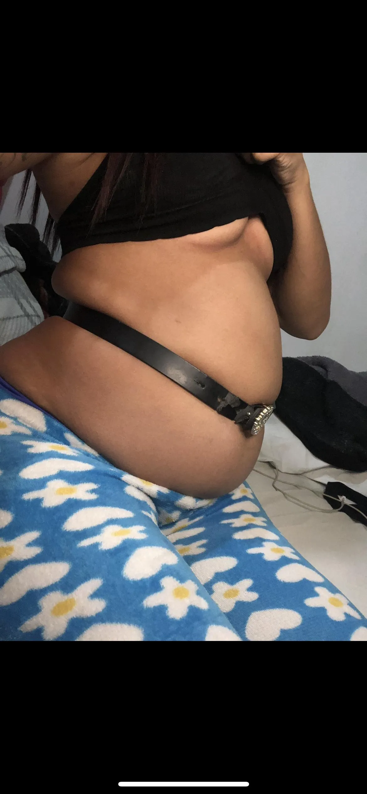 Do you think you can make this belly explode?🥵🍔🍟