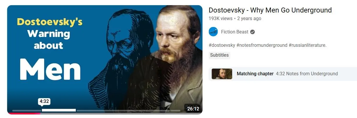 it's Dostoevsky's time - he's finally relevant