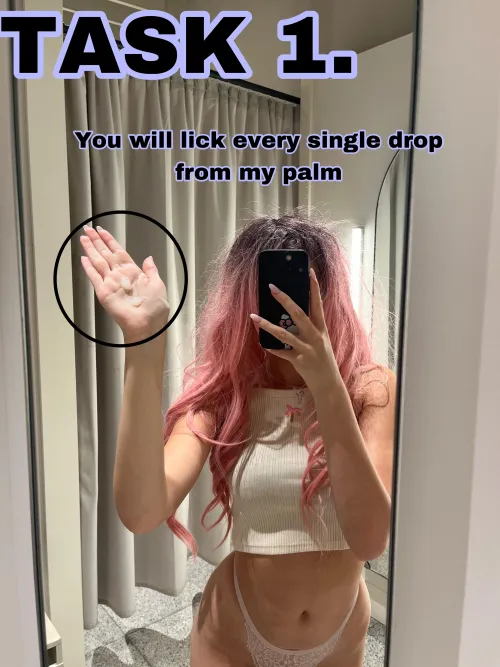 I've had my fill. Is your pathetic tongue eager to make everything spotless for me?